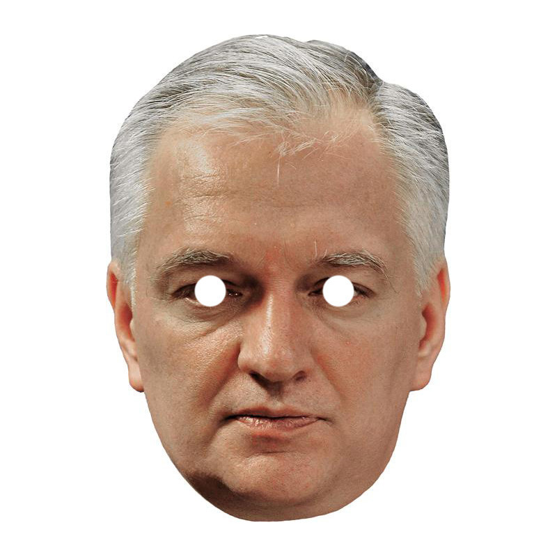 Maska papierowa Jarosław Gowin – na twarz, z gumką