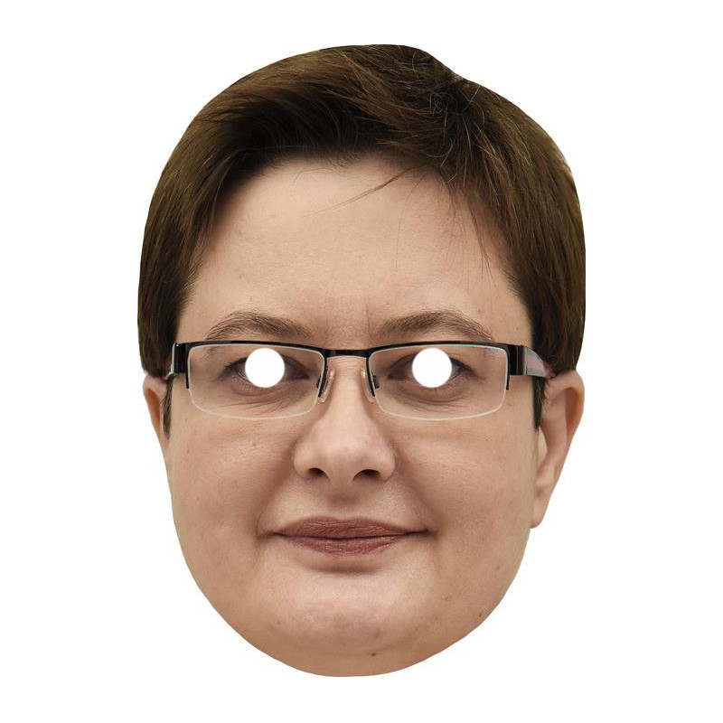 Maska papierowa Katarzyna Lubnauer – na twarz, z gumką