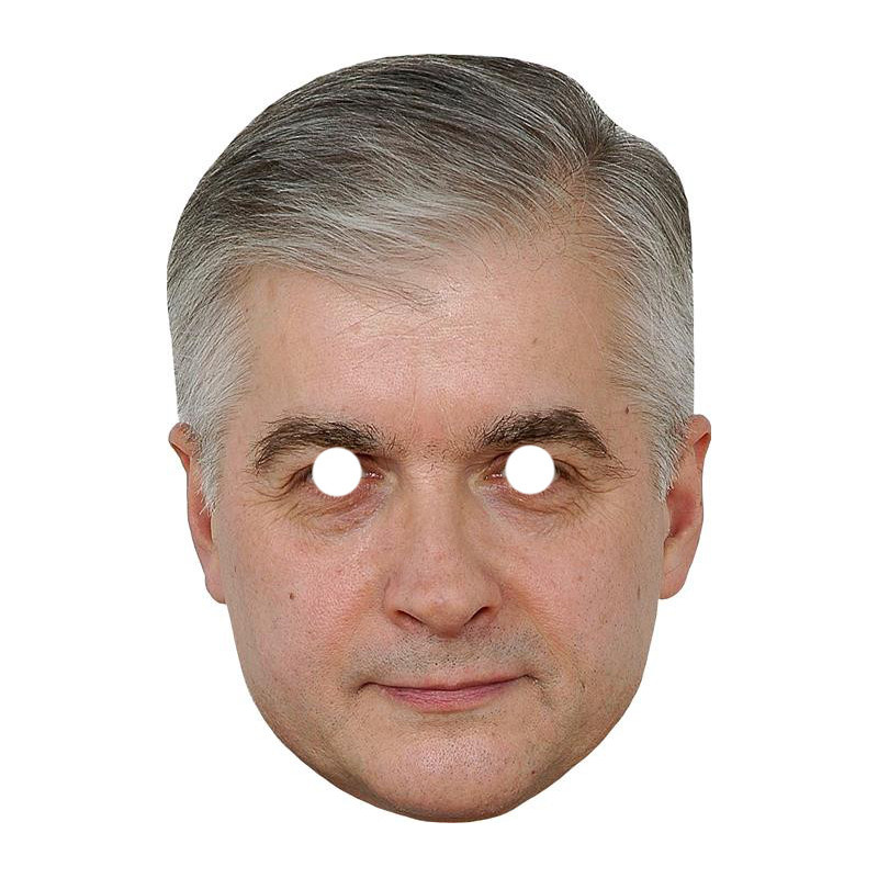 Maska papierowa Włodzimierz Cimoszewicz – na twarz, z gumką