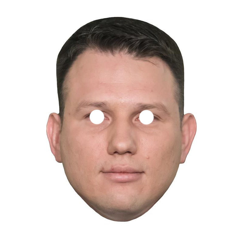 Maska papierowa Sławomir Mentzen – na twarz, z gumką