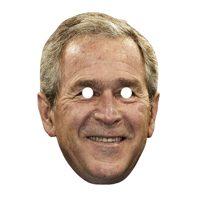 Maska papierowa George Bush – na twarz, z gumką