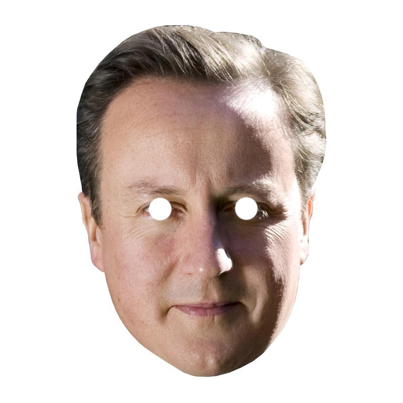 Maska papierowa David Cameron – na twarz, z gumką
