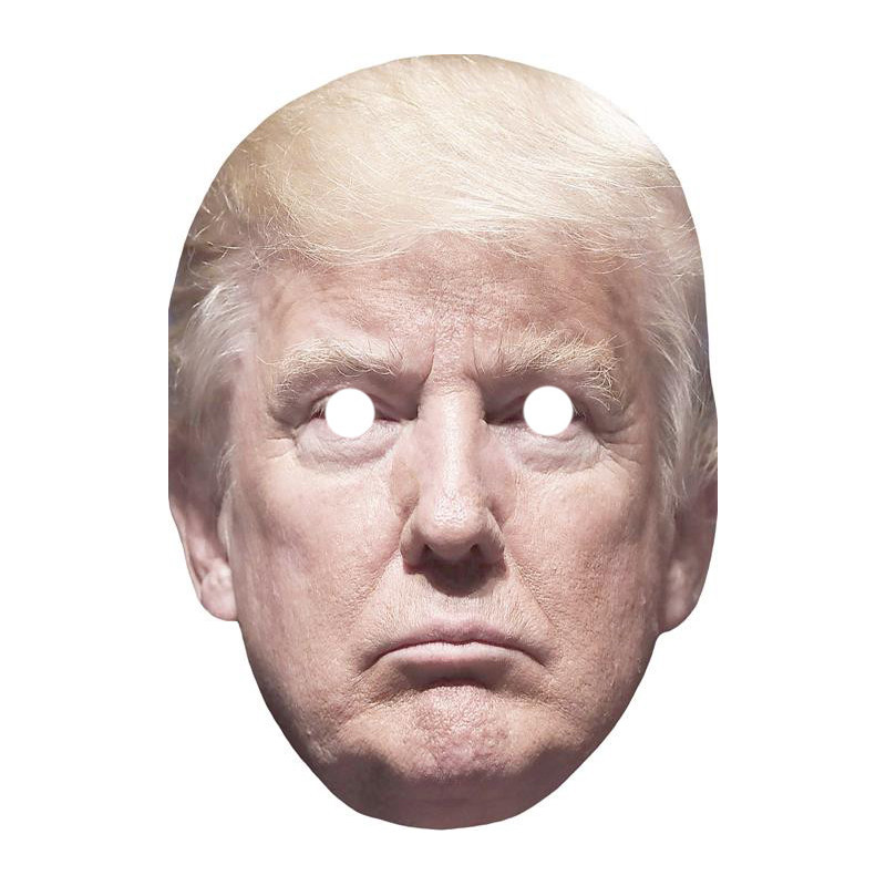Maska papierowa Donald Trump – na twarz, z gumką