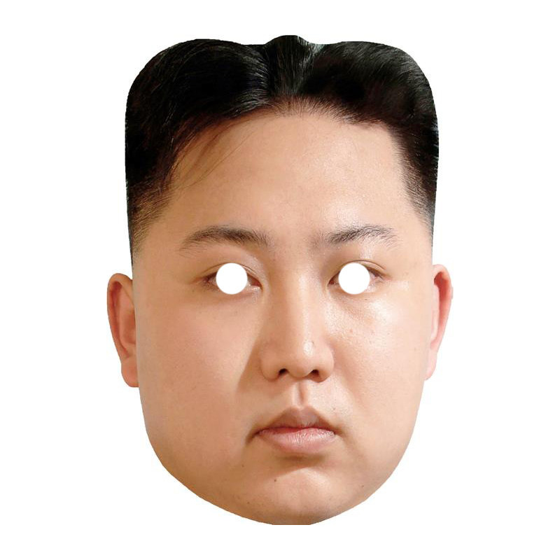 Maska papierowa Kim Dzong Un – na twarz, z gumką
