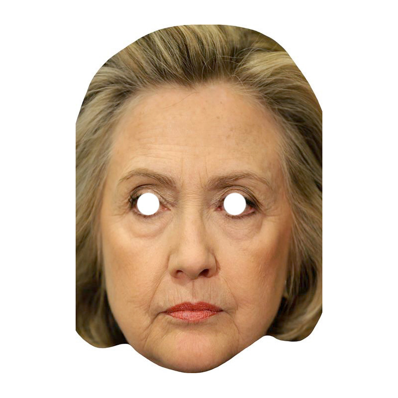 Maska papierowa Hilary Clinton – na twarz, z gumką