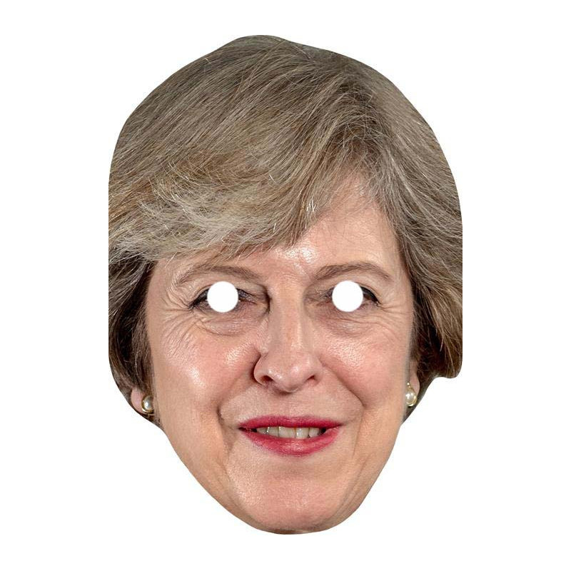 Maska papierowa Theresa May – na twarz, z gumką
