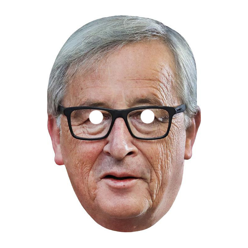 Maska papierowa Jean-Claude Juncker – na twarz, z gumką