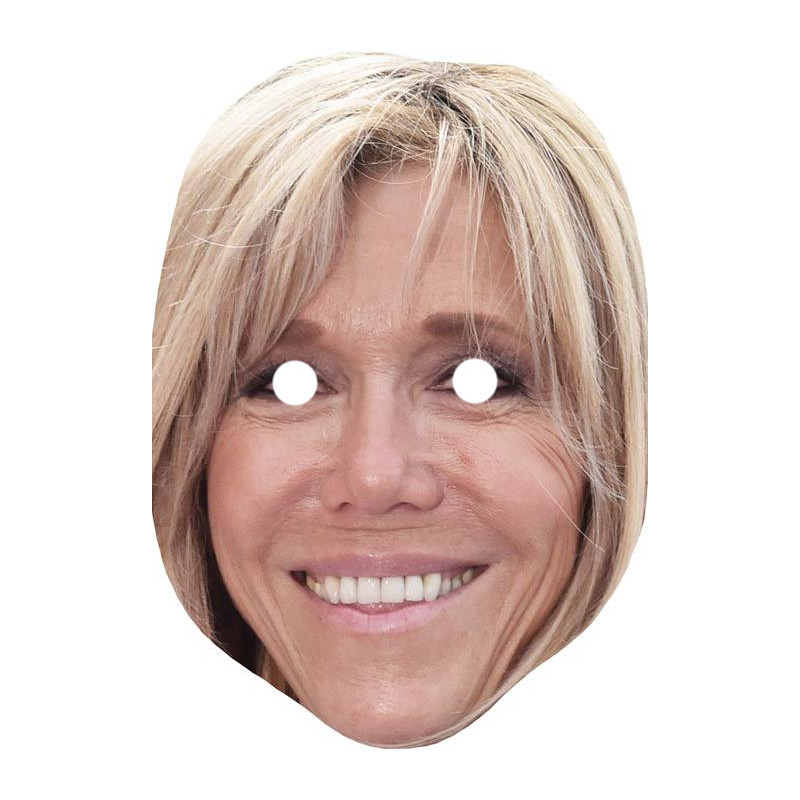 Maska papierowa Brigitte Macron – na twarz, z gumką
