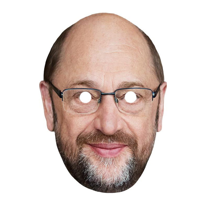 Maska papierowa Martin Schulz – na twarz, z gumką