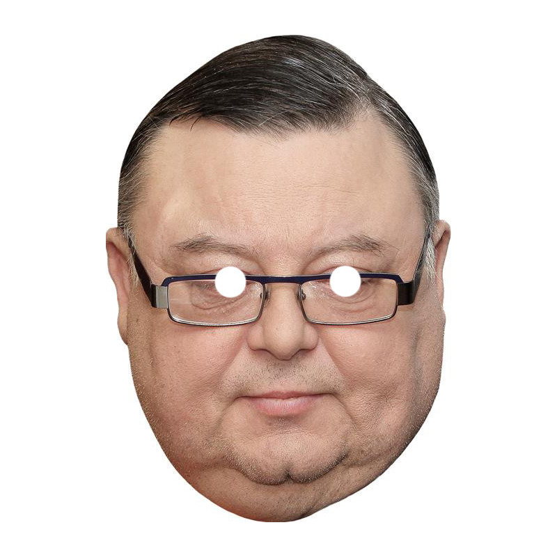 Maska papierowa Wojciech Mann – na twarz, z gumką