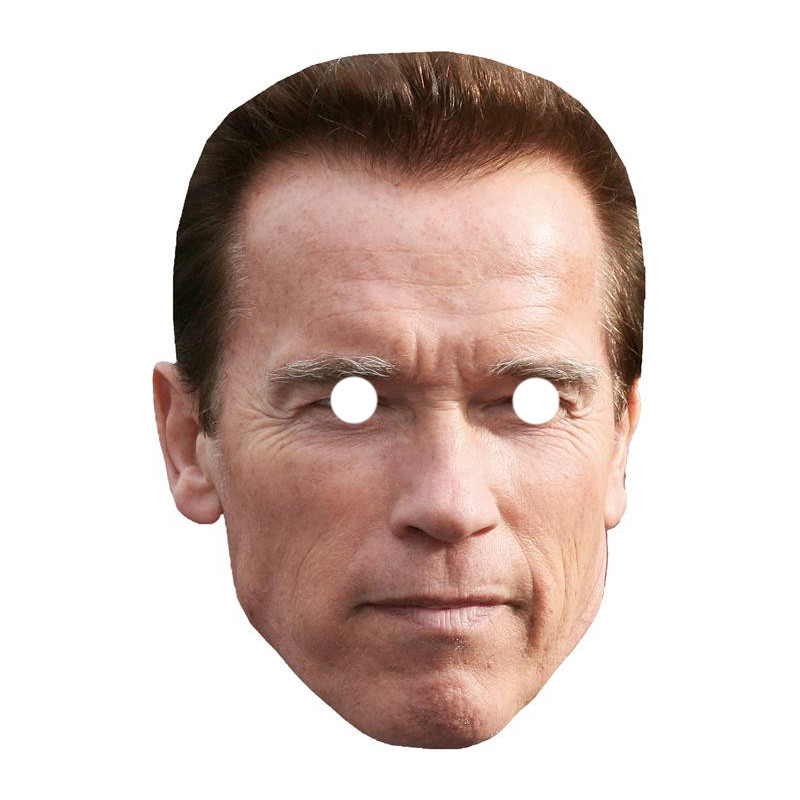 Maska papierowa Arnold Schwarzenegger – na twarz, z gumką