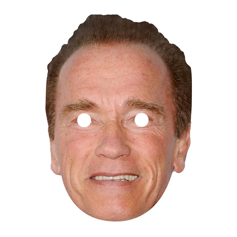 Maska papierowa Arnold Schwarzenegger – na twarz, z gumką