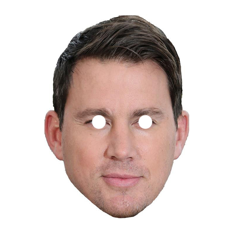 Maska papierowa Channing Tatum – na twarz, z gumką