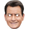 Maska papierowa Charlie Sheen, – na twarz, z gumką