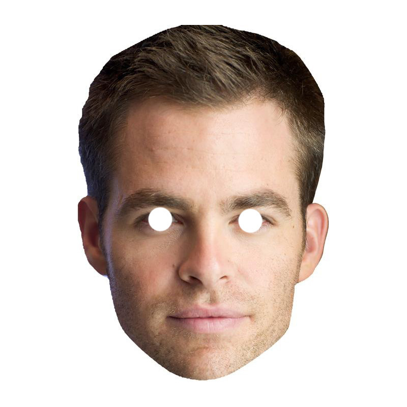 Maska papierowa Chris Pine – na twarz, z gumką