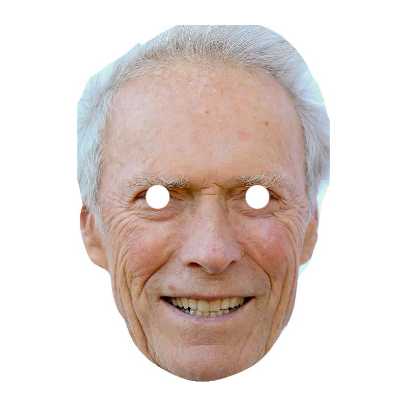 Maska papierowa Clint Eastwood – na twarz, z gumką