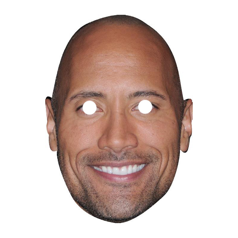 Maska papierowa Dwayne Johnson – na twarz, z gumką
