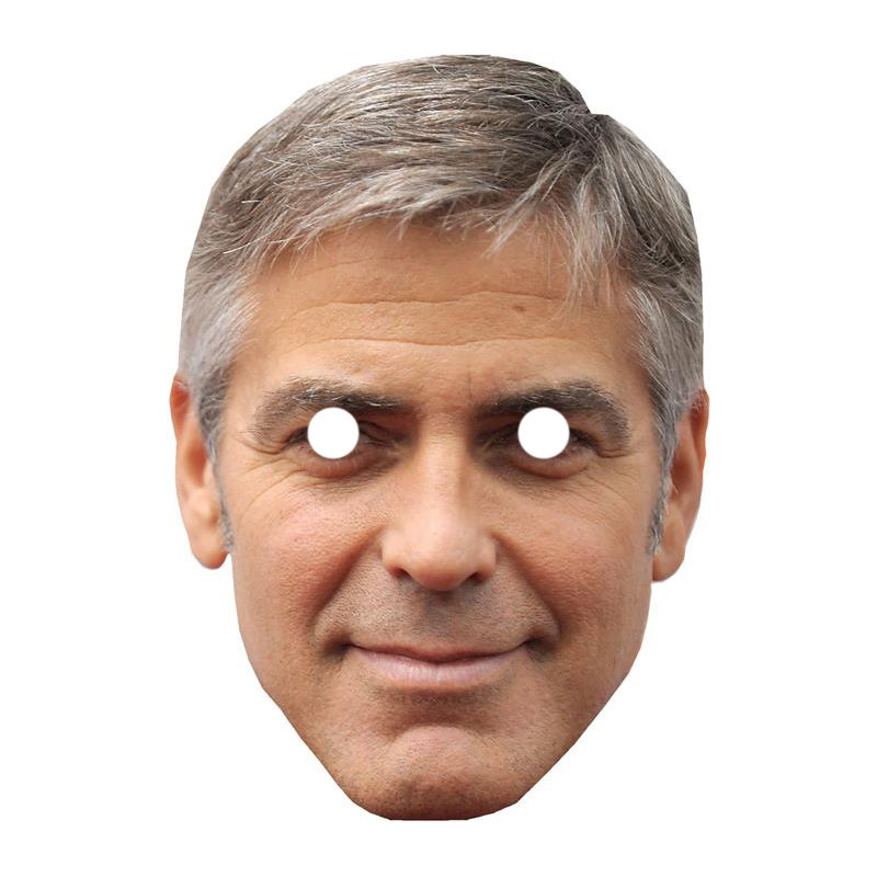 Maska papierowa George Clooney – na twarz, z gumką