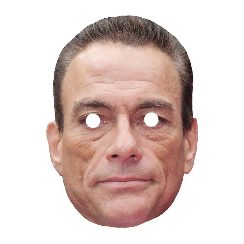 Maska papierowa Jean Cloude Van Damme – na twarz, z gumką