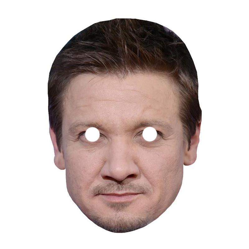 Maska papierowa Jeremy Renner – na twarz, z gumką