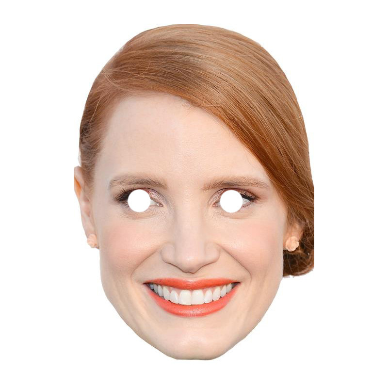 Maska papierowa Jessica Chastain – na twarz, z gumką