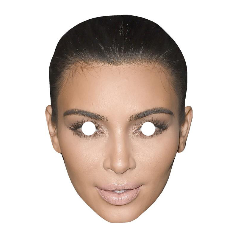 Maska papierowa Kim Kardashian – na twarz, z gumką