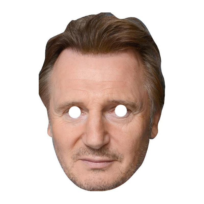 Maska papierowa Liam Neeson – na twarz, z gumką