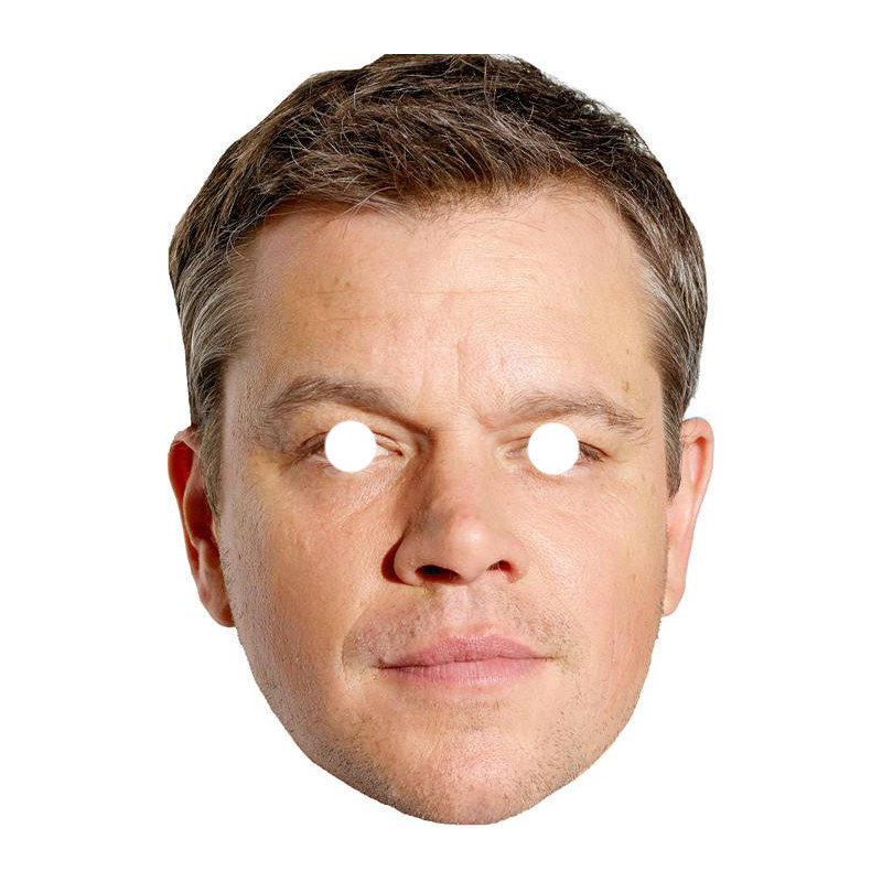 Maska papierowa Matt Damon – na twarz, z gumką