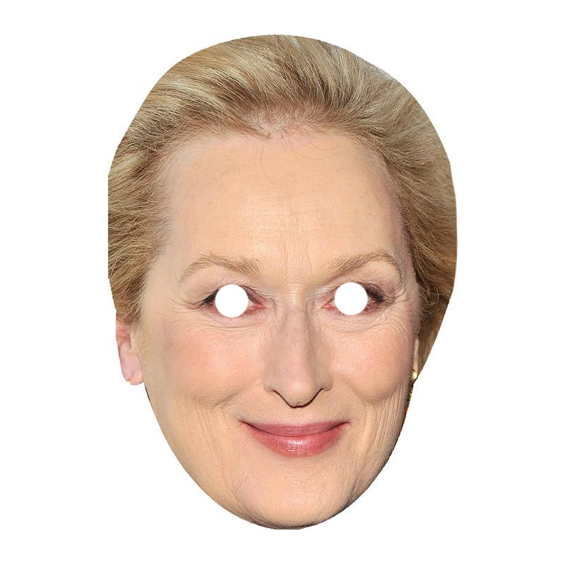 Maska papierowa Meryl Streep – na twarz, z gumką