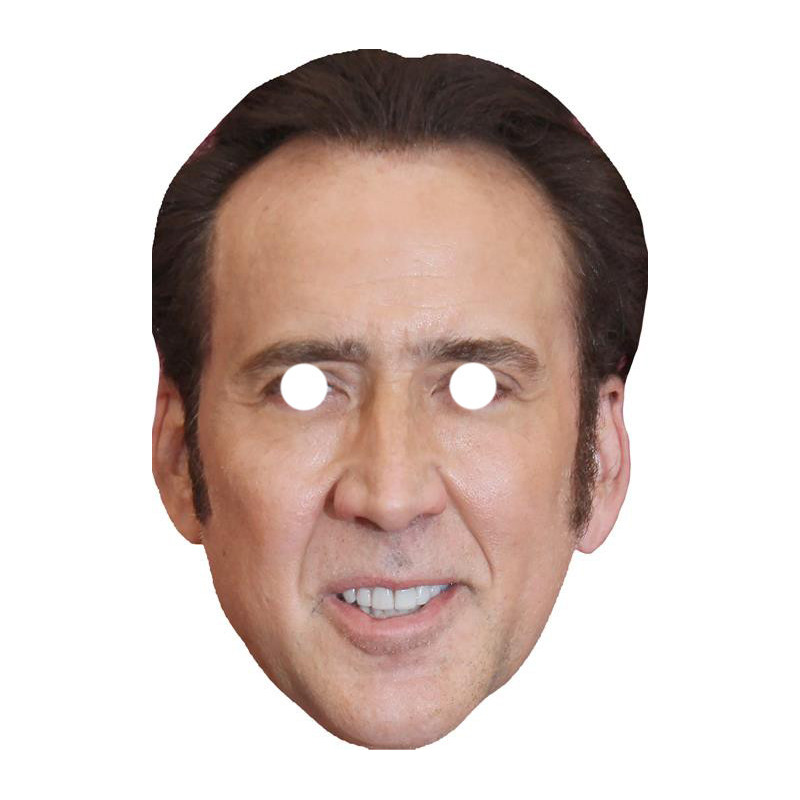Maska papierowa Nicolas Cage – na twarz, z gumką