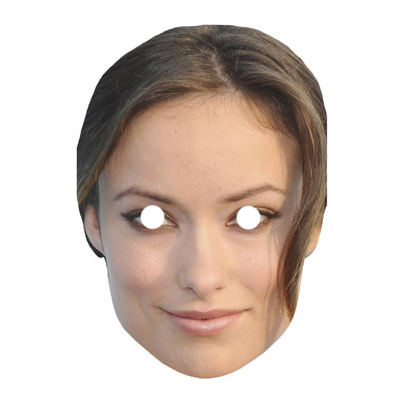 Maska papierowa Olivia Wilde – na twarz, z gumką