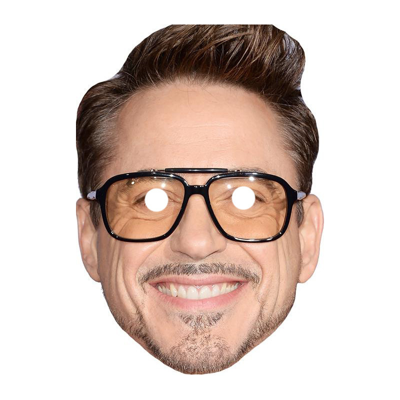 Maska papierowa Robert Downey Jr – na twarz, z gumką