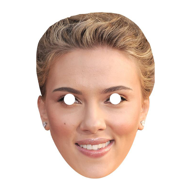 Maska papierowa Scarlet Johansson – na twarz, z gumką