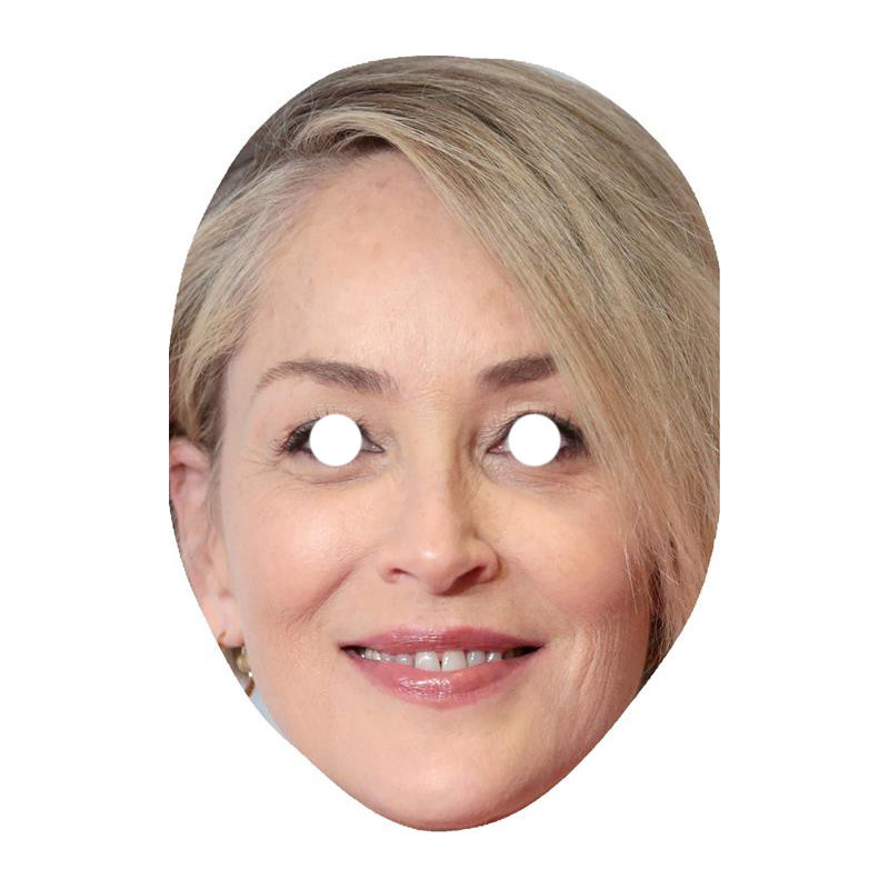 Maska papierowa Sharon Stone – na twarz, z gumką