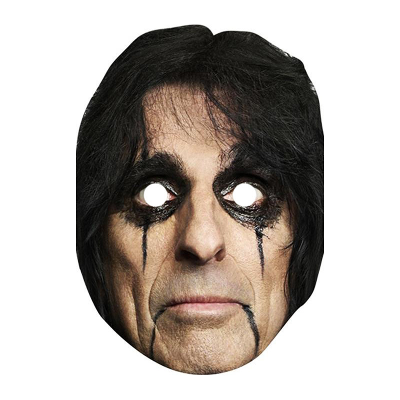 Maska papierowa Alice Cooper – na twarz, z gumką
