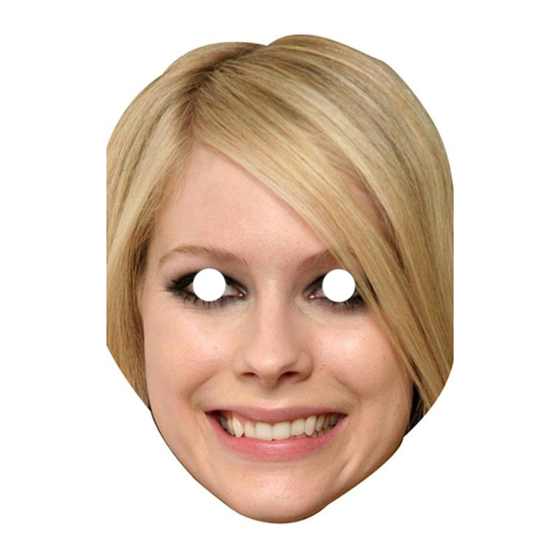 Maska papierowa Avril Lavigne – na twarz, z gumką