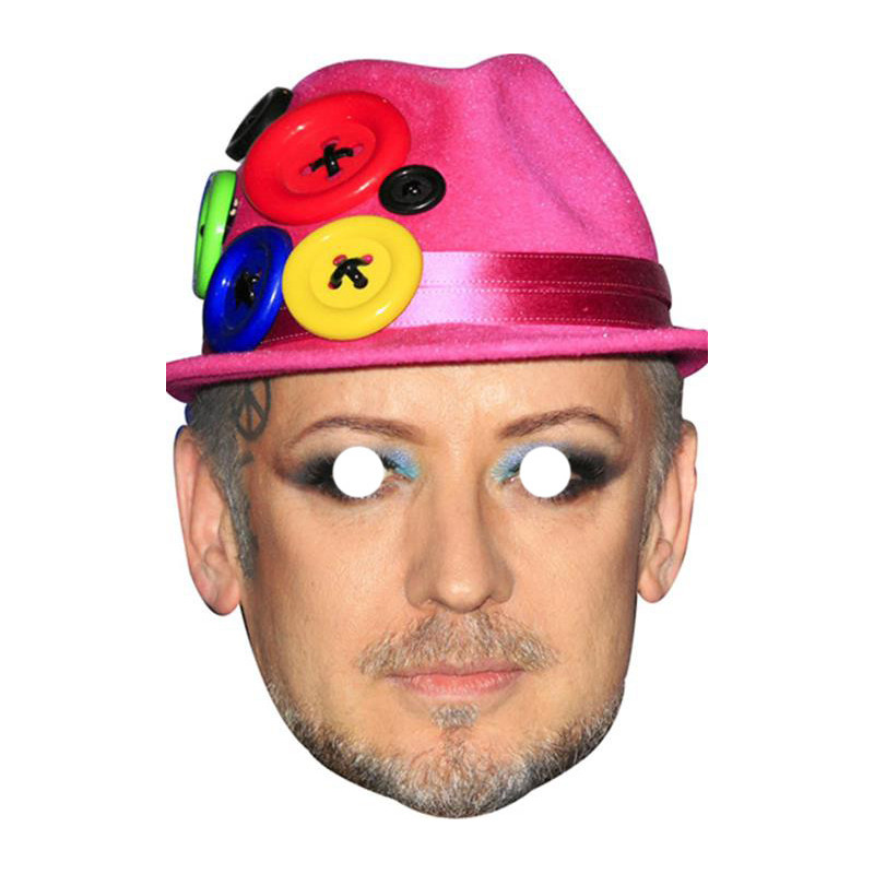 Maska papierowa Boy George – na twarz, z gumką