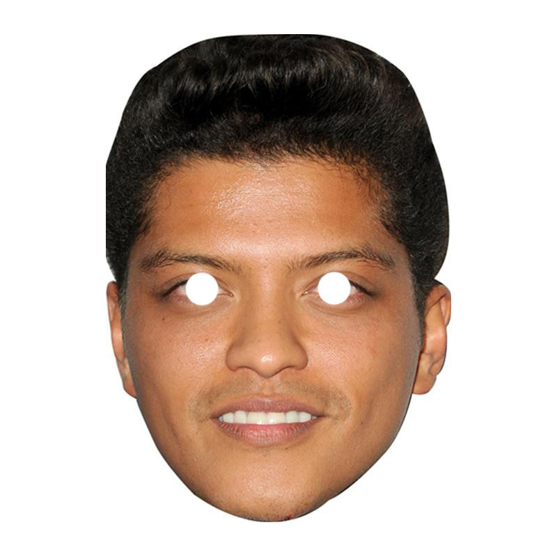 Maska papierowa Bruno Mars – na twarz, z gumką
