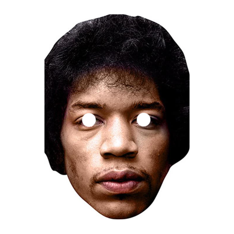 Maska papierowa Jimi Hendrix, – na twarz, z gumką