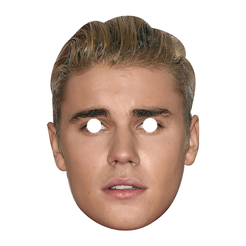 Maska papierowa Justin Bieber – na twarz, z gumką