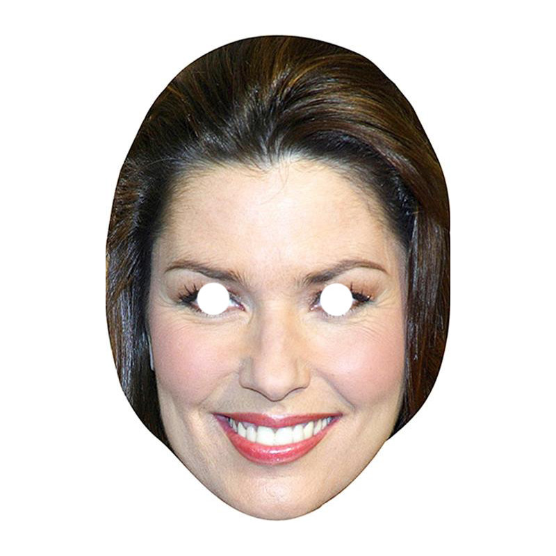Maska papierowa Shania Twain – na twarz, z gumką