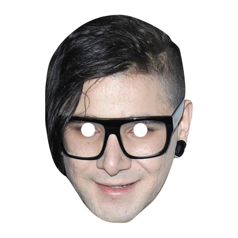 Maska papierowa Skrillex – na twarz, z gumką