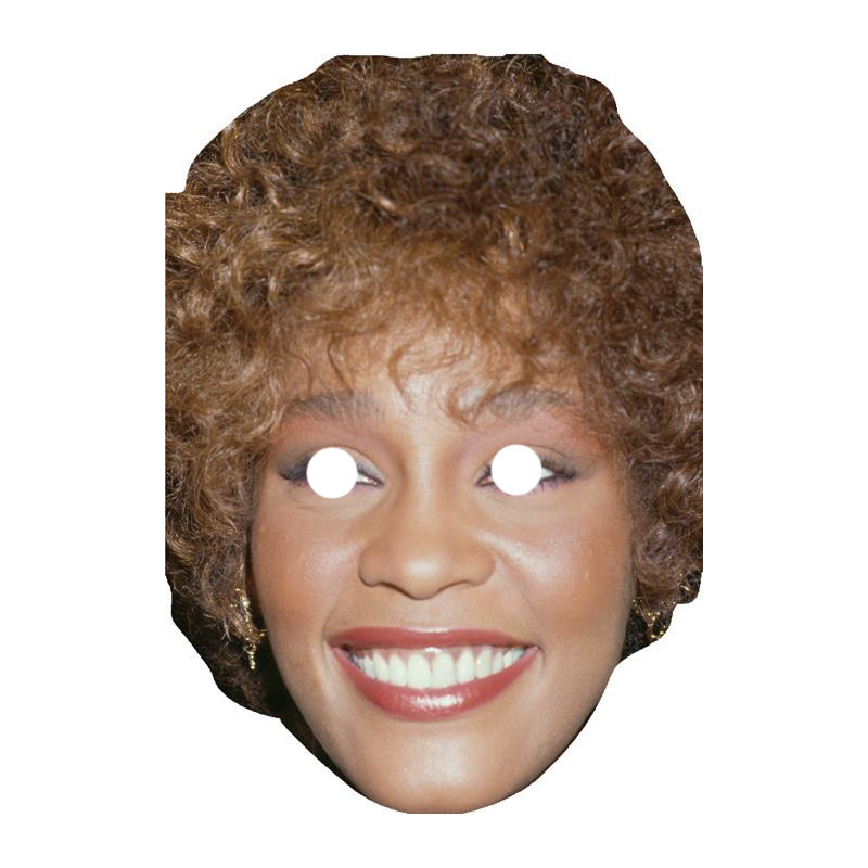 Maska papierowa Whitney Houston – na twarz, z gumką