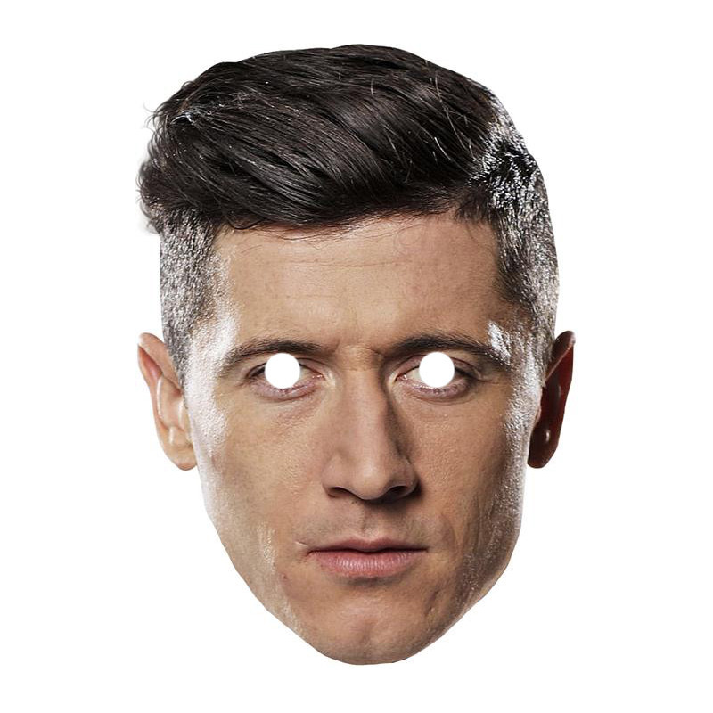 Maska papierowa Robert Lewandowski – na twarz, z gumką