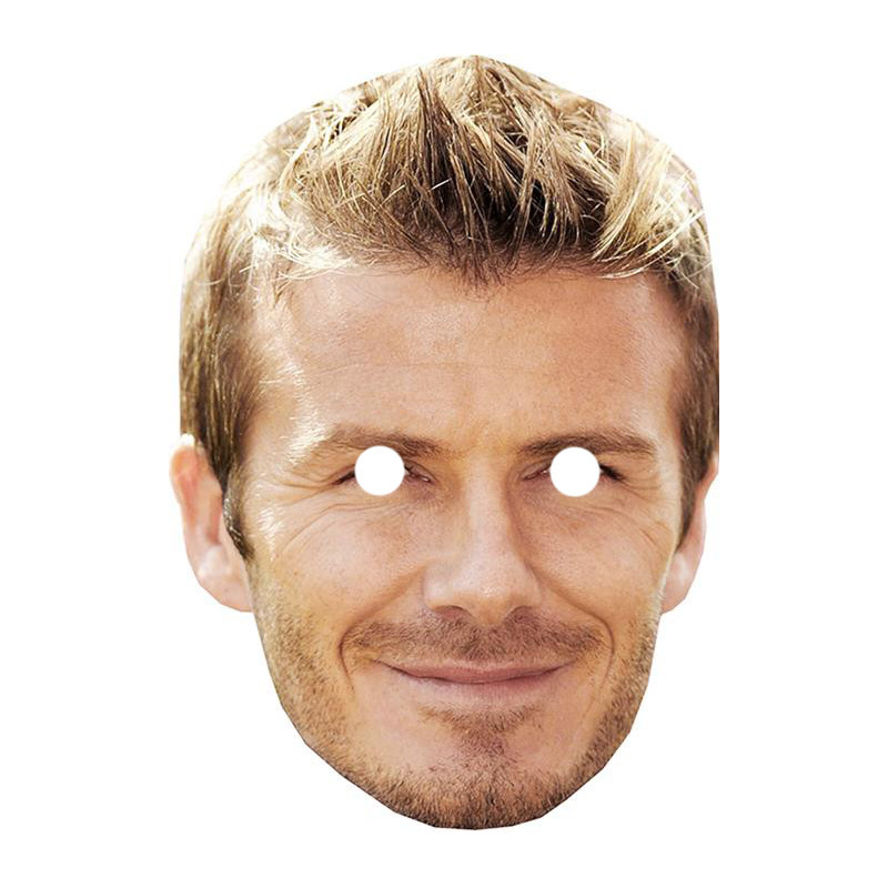 Maska papierowa David Beckham – na twarz, z gumką