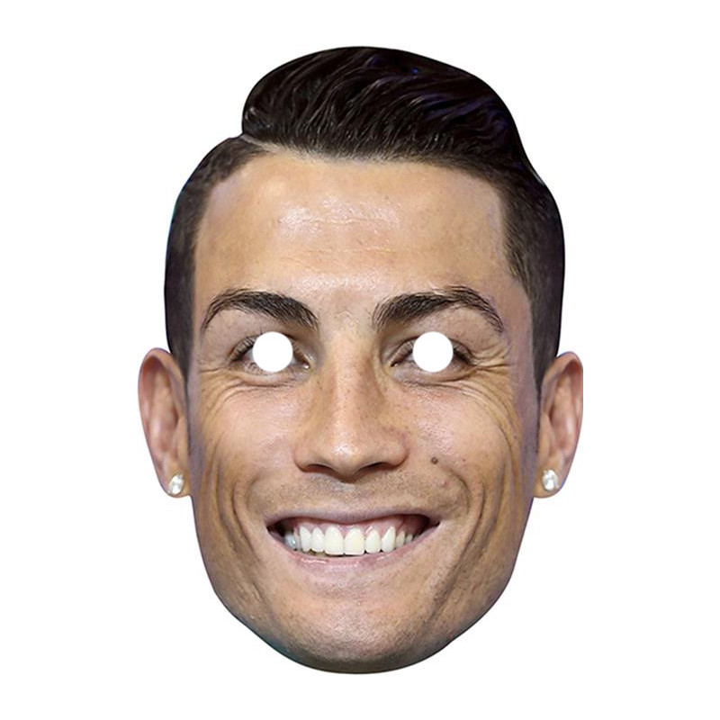 Maska papierowa Cristiano Ronaldo – na twarz, z gumką