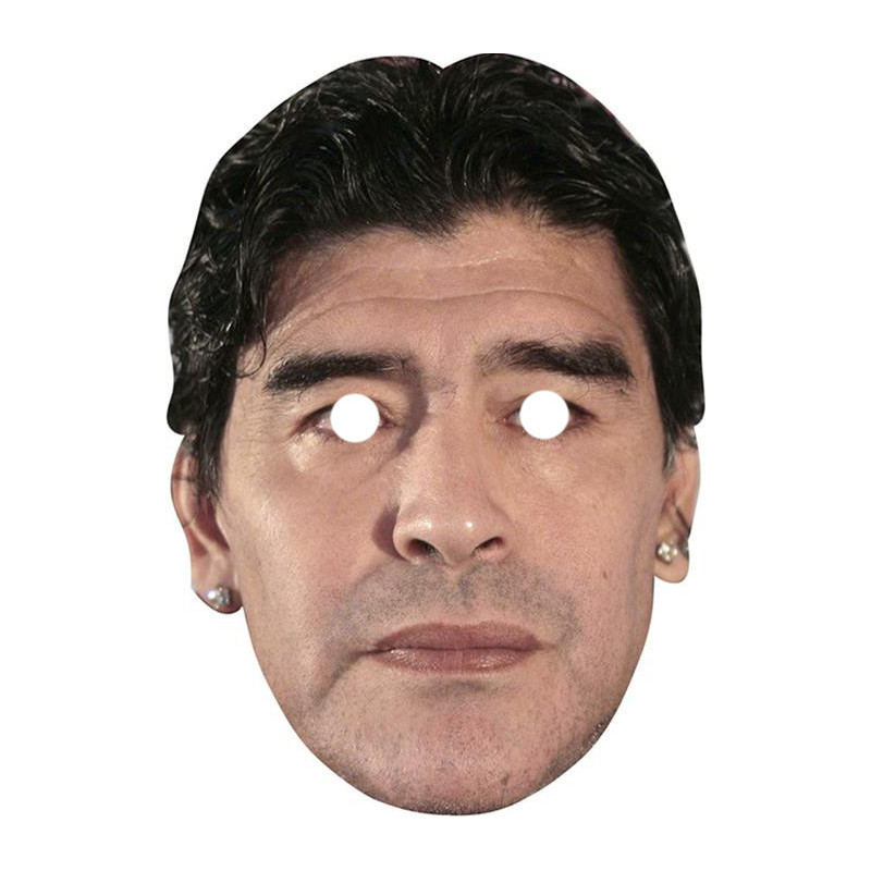 Maska papierowa Diego Maradona – na twarz, z gumką