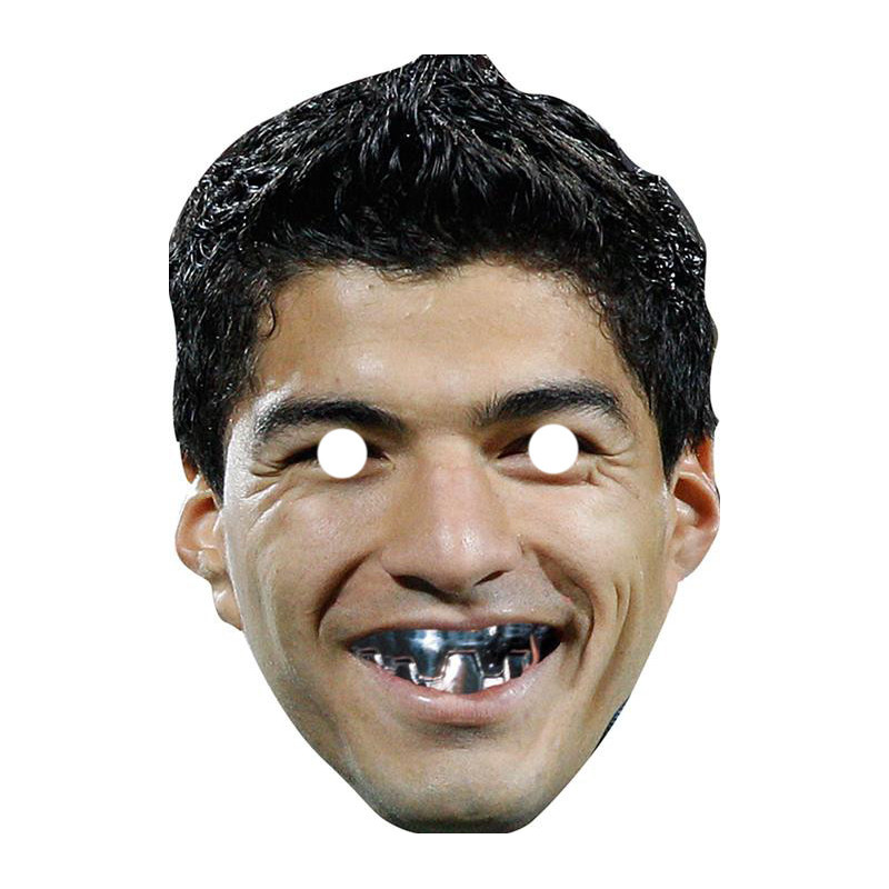 Maska papierowa Luis Suarez – na twarz, z gumką