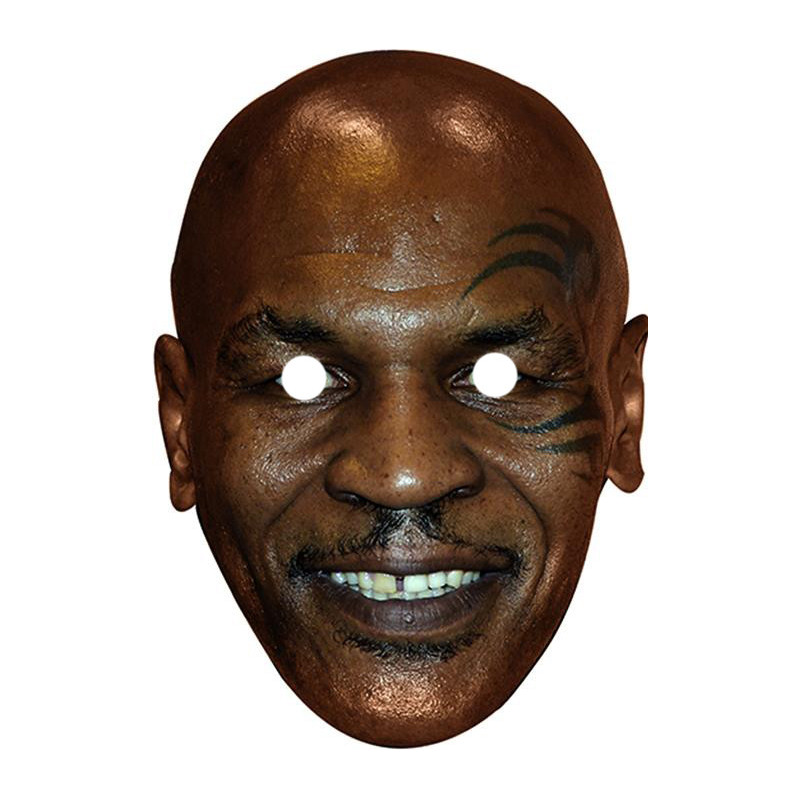 Maska papierowa Mike Tyson – na twarz, z gumką