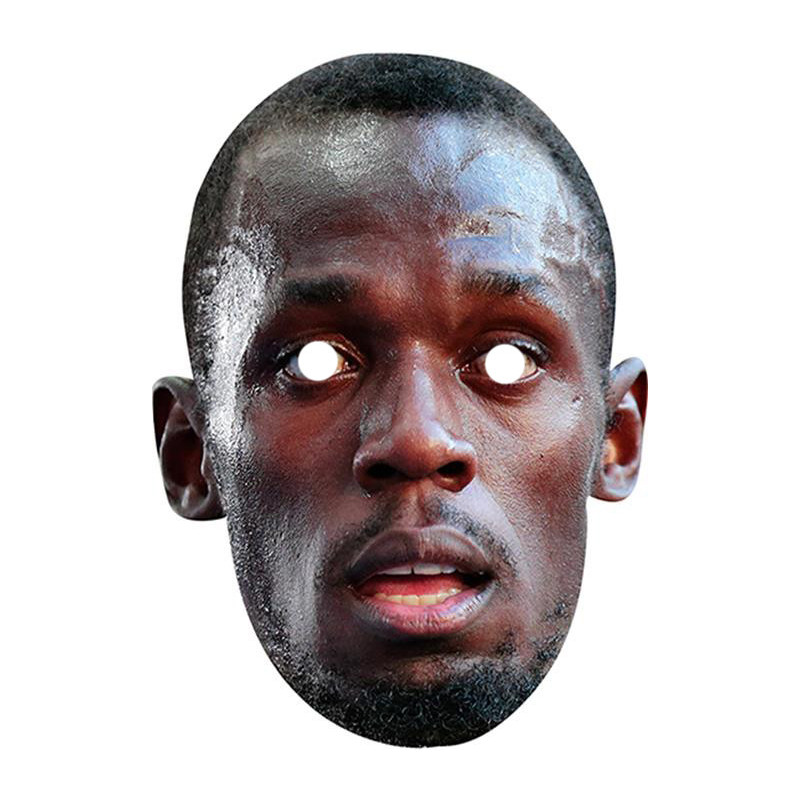 Maska papierowa Usain Bolt – na twarz, z gumką